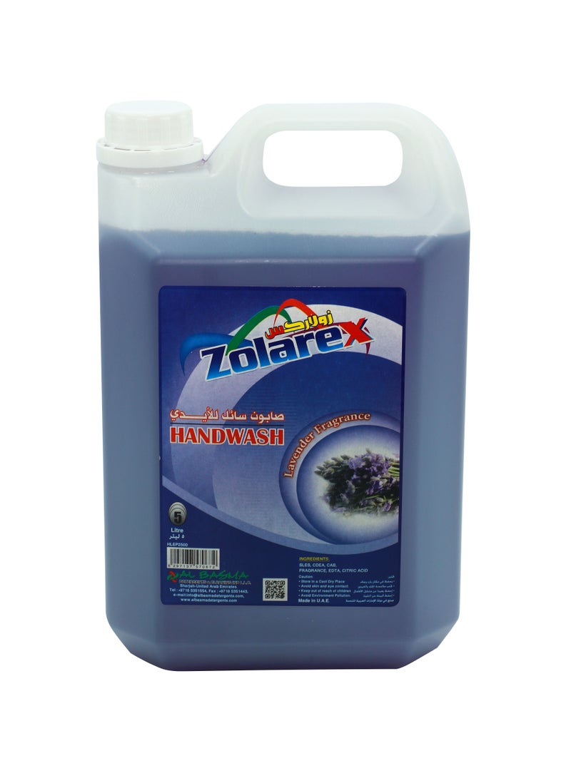 Zolarex Hand Wash Liquid Lavender 5 Ltr