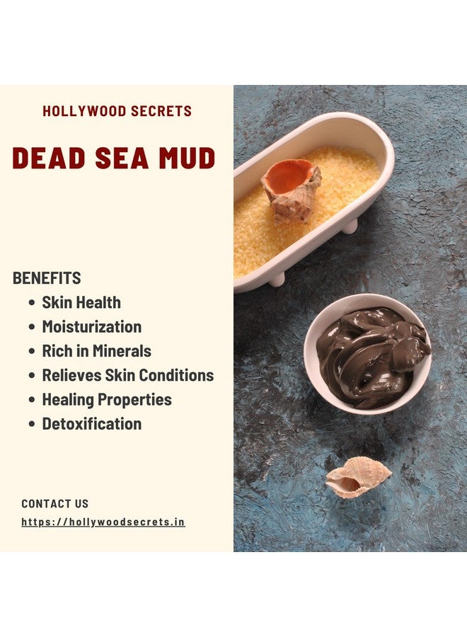 Hollywood Secrets Clay Powders 200gms (Pure Dead Sea Mud) | Healing Clay | Skin Brightening | For Face, Body, Foot - Image 4