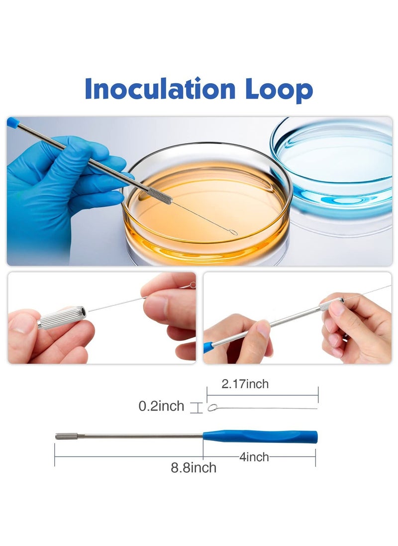 Generic 90mm Glass Petri Dishes with Lids, 10 Pcs Autoclavable Lab Petri Plates with A Inoculation Loop, Reusable Glass Culture Dishes for Agar Plates, Mushroom Cultivation and Science Project  - Image 4