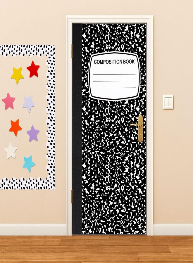 MixTeach 6 Pcs Composition Book Cutouts Large Composition Notebook Bulletin Board Decor School Classroom Trim for Classroom School First Day Wall Windows Door Porch Sign Decor, 10x14 - Image 4