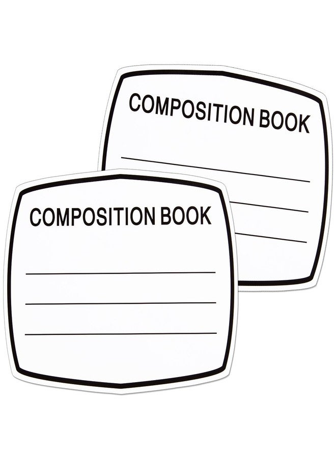 MixTeach 6 Pcs Composition Book Cutouts Large Composition Notebook Bulletin Board Decor School Classroom Trim for Classroom School First Day Wall Windows Door Porch Sign Decor, 10x14 - Image 1