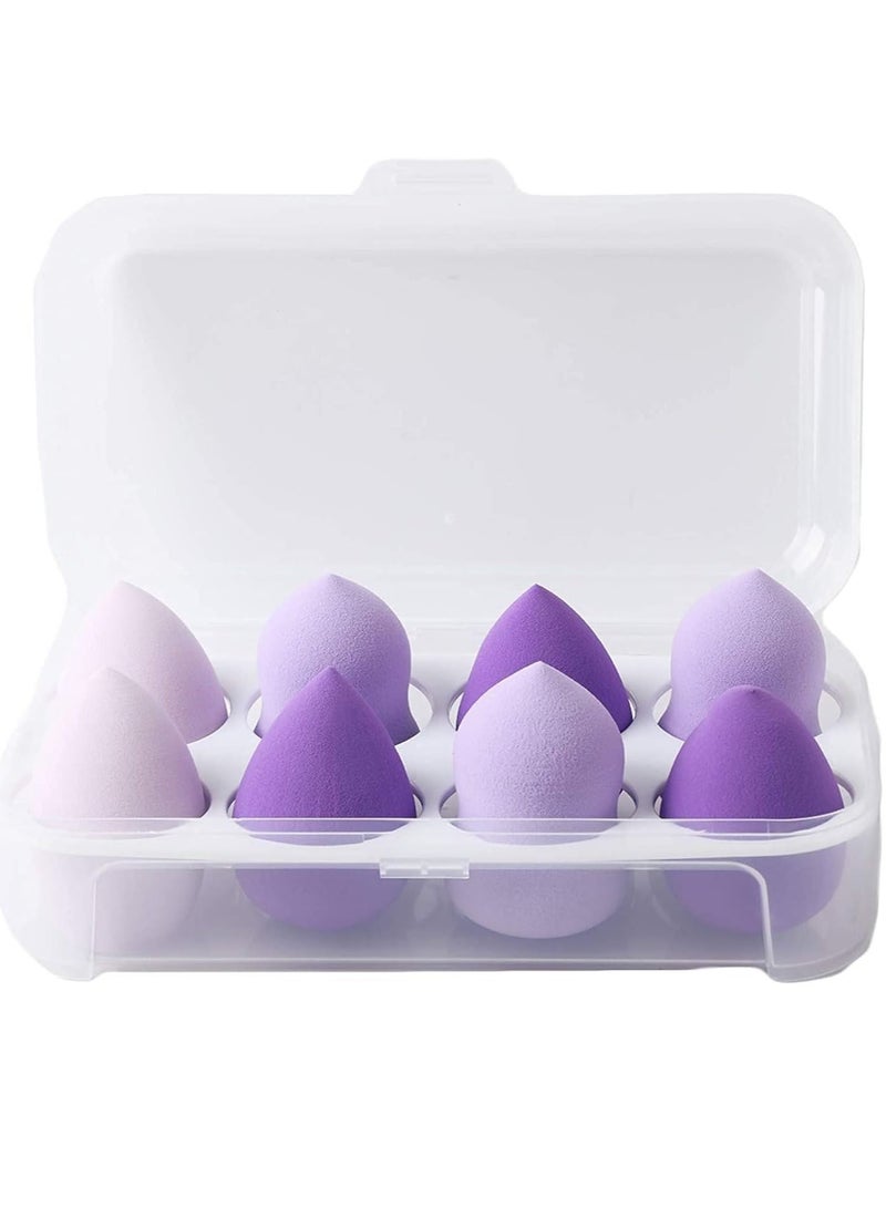 ORiTi 8 PCS Latex-free Professional Makeup Sponge Set Blender Beauty Foundation Blending Sponge with Transparent Receiving Box - Perfect for Liquid, Cream, Concealer and Powder - Image 1