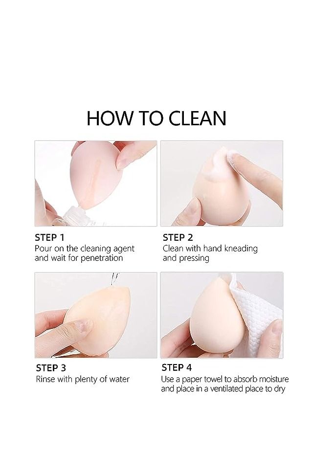 ORiTi 8 PCS Latex-free Professional Makeup Sponge Set Blender Beauty Foundation Blending Sponge with Transparent Receiving Box - Perfect for Liquid, Cream, Concealer and Powder - Image 5