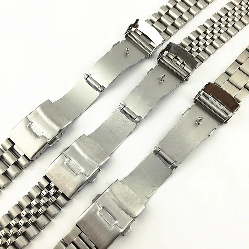 Bluejw High Quality 20mm 22mm Stainless Steel Watch Strap – Replace the Watch Strap with Solid Metal 5-Link Bracelet for Men, Durable Replacement Band - Image 4
