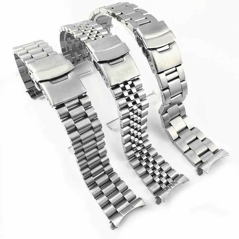 Bluejw High Quality 20mm 22mm Stainless Steel Watch Strap – Replace the Watch Strap with Solid Metal 5-Link Bracelet for Men, Durable Replacement Band - Image 2