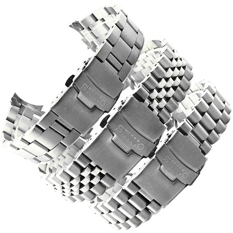 Bluejw High Quality 20mm 22mm Stainless Steel Watch Strap – Replace the Watch Strap with Solid Metal 5-Link Bracelet for Men, Durable Replacement Band - Image 3