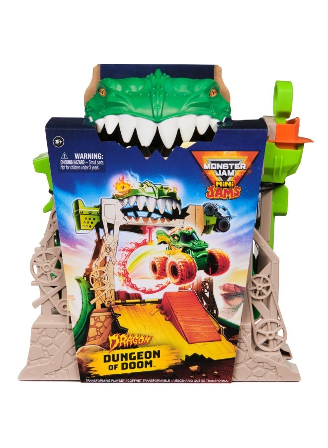 Monster Jam Mini Jams Dragon Dungeon of Doom Playset - Image 2
