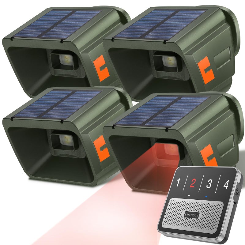 Chtoocy Solar Driveway Alarm Wireless Outdoor 12 Mile Range Customizable Alarm Tones Weatherproof for Driveway Gate 3 Sensitivity Motion Sensor Detector Alert for OutdoorIndoor Property - Image 2