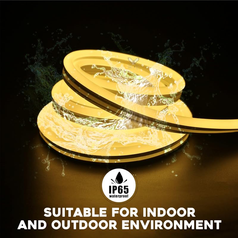 Errol Errol neon Light Waterproof led Strip Lights Flexible neon Lights for Decoration neon Strip Light for Customized Name Waterproof Rope Light for IndoorOutdoor 2 Meter Warmwhite  - Image 5
