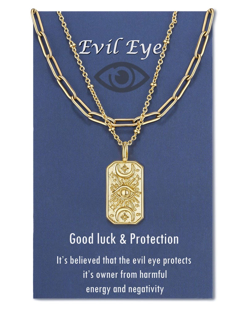 Tarsus Evil Eye Necklace Gold Mal De Ojo Amulet Nazar Third Eye Necklace Protection Jewelry Gifts for Women - Image 1