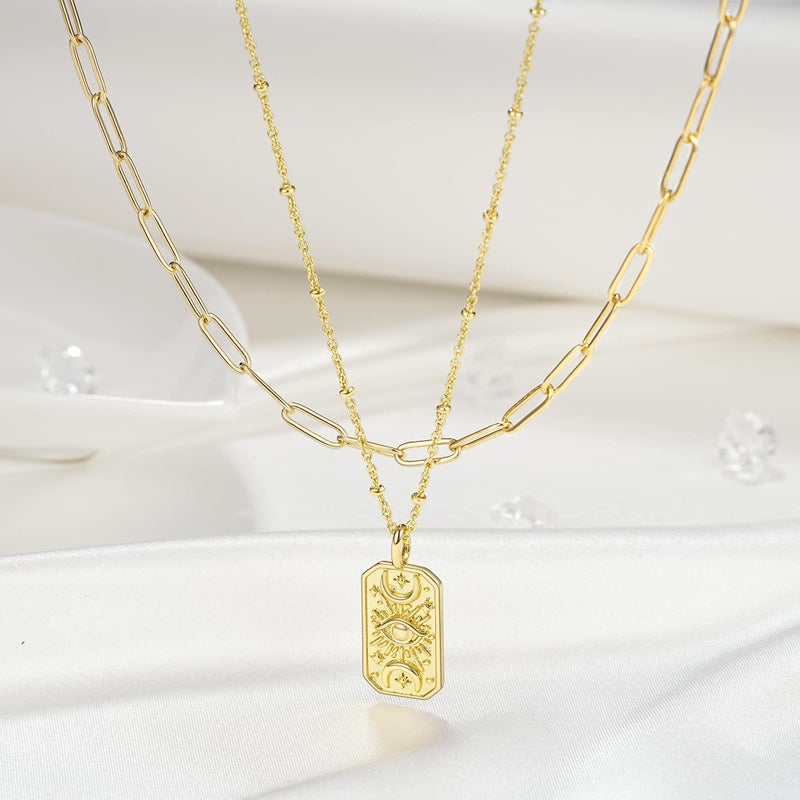 Tarsus Evil Eye Necklace Gold Mal De Ojo Amulet Nazar Third Eye Necklace Protection Jewelry Gifts for Women - Image 2