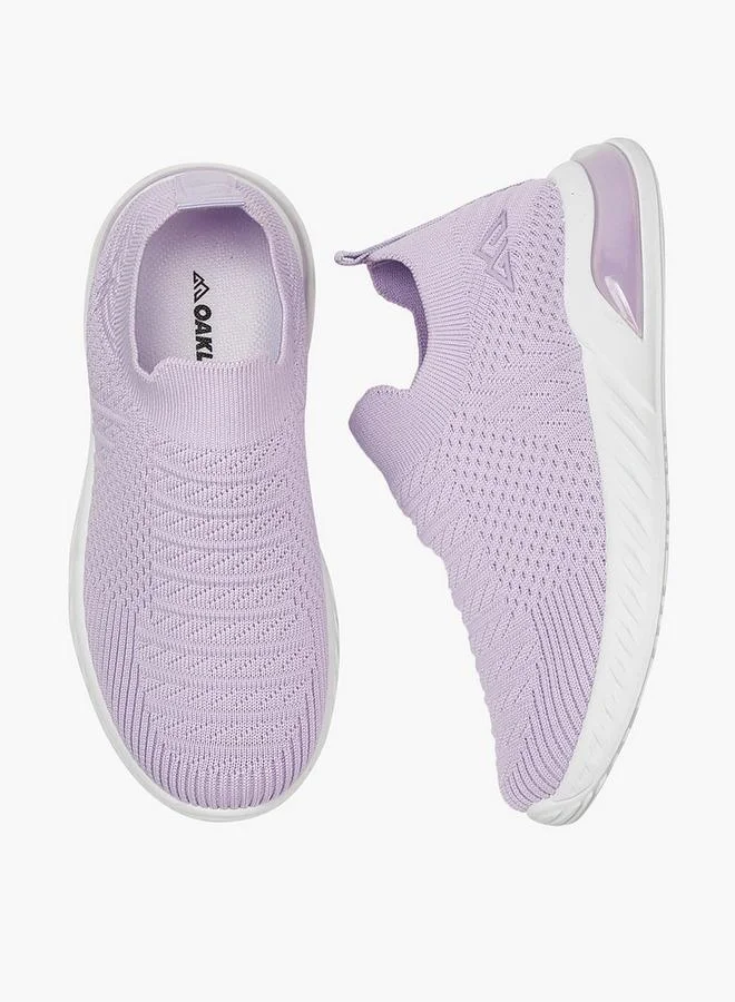 Oaklan by Shoexpress LILAC Textured Slip-On Sports Shoes With Pull Tab for Women | Best Price UAE