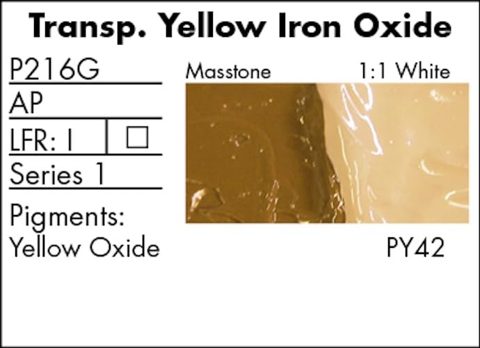 Grumbacher Pre-Tested Oil Paint, 37ml/1.25 Ounce, Transparent Yellow Iron Oxide (P216G) - Image 3