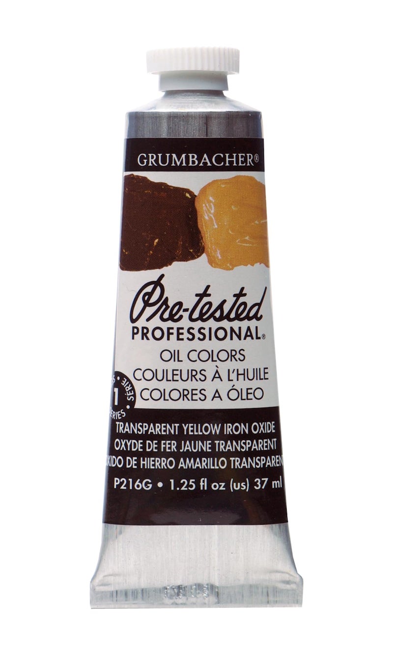 Grumbacher Pre-Tested Oil Paint, 37ml/1.25 Ounce, Transparent Yellow Iron Oxide (P216G) - Image 1