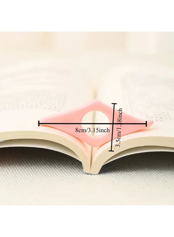 1 Pc Resin Bookmark And Book Stand Creative Thumb Support Ergonomic Design Pink Durable Lightweight Reading Aid Hands Free Book Holding Perfect Gift For Book Lovers Study Accessory Smooth Finish - Image 2