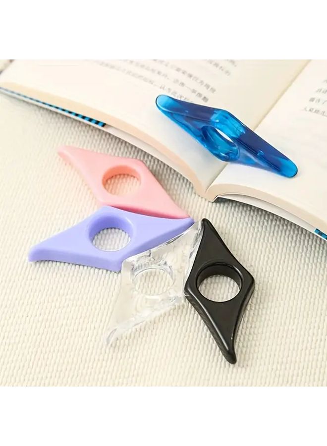 1 Pc Resin Bookmark And Book Stand Creative Thumb Support Ergonomic Design Pink Durable Lightweight Reading Aid Hands Free Book Holding Perfect Gift For Book Lovers Study Accessory Smooth Finish - Image 1