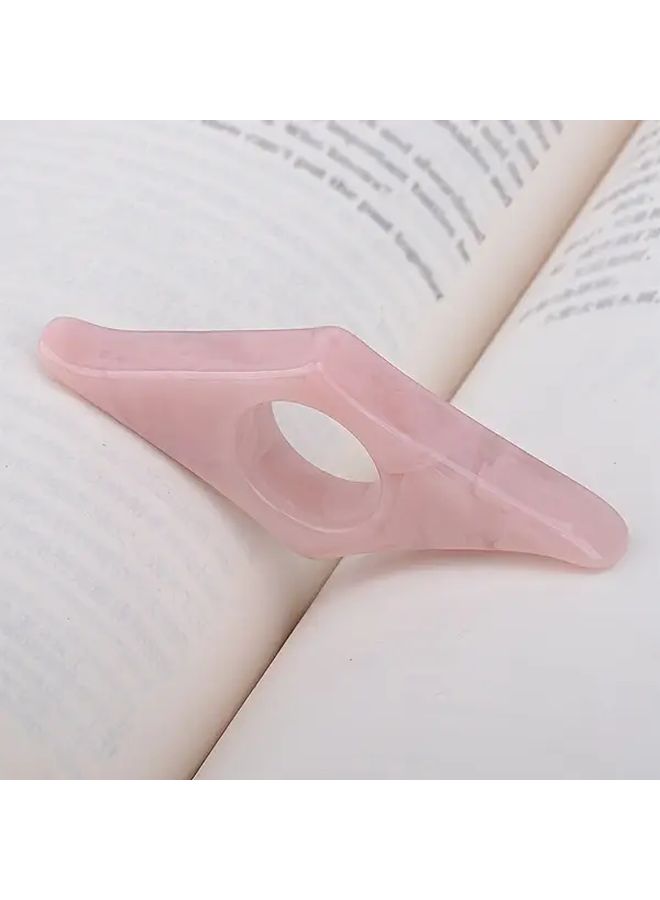 1 Pc Resin Bookmark And Book Stand Creative Thumb Support Ergonomic Design Pink Durable Lightweight Reading Aid Hands Free Book Holding Perfect Gift For Book Lovers Study Accessory Smooth Finish - Image 3