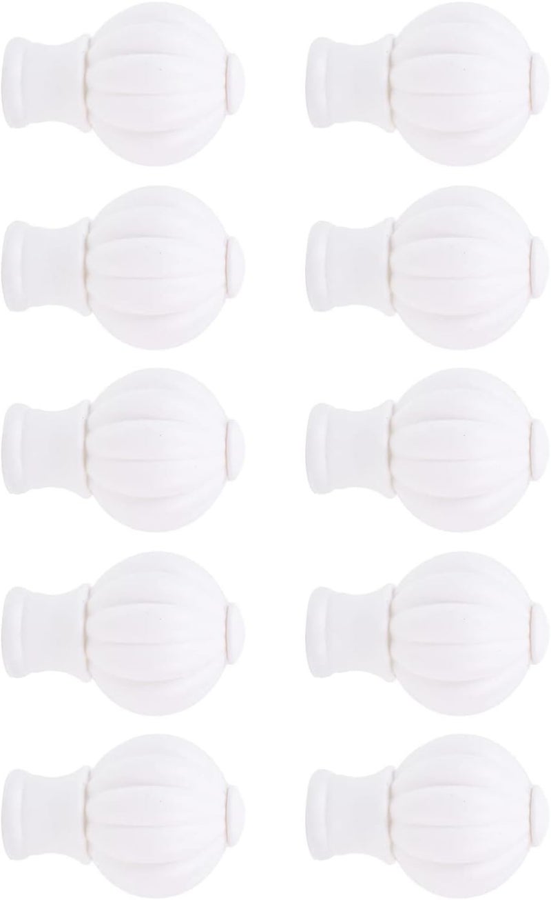 VOSAREA 10Pcs Decorative Curtain Rod Ends Stylish Finials for Window Curtains Design for Home Decor Easy Installation High Adaptability - Image 1