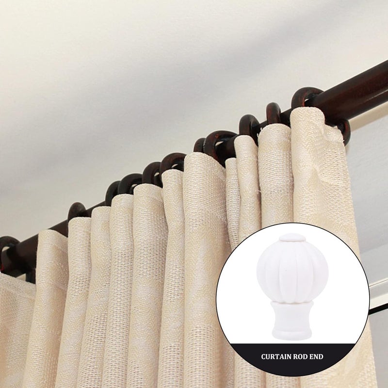 VOSAREA 10Pcs Decorative Curtain Rod Ends Stylish Finials for Window Curtains Design for Home Decor Easy Installation High Adaptability - Image 5