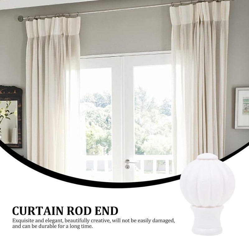 VOSAREA 10Pcs Decorative Curtain Rod Ends Stylish Finials for Window Curtains Design for Home Decor Easy Installation High Adaptability - Image 2