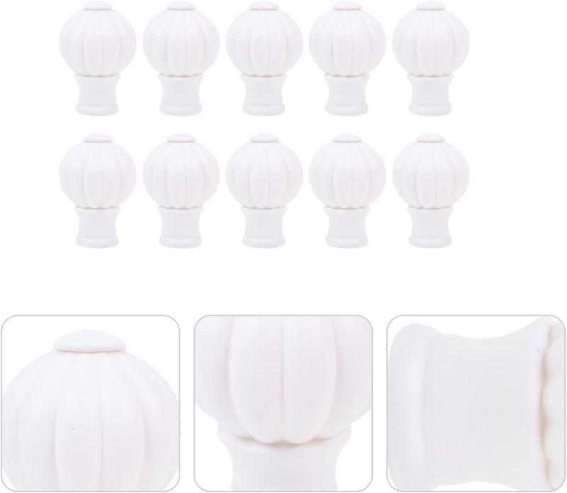 VOSAREA 10Pcs Decorative Curtain Rod Ends Stylish Finials for Window Curtains Design for Home Decor Easy Installation High Adaptability - Image 4