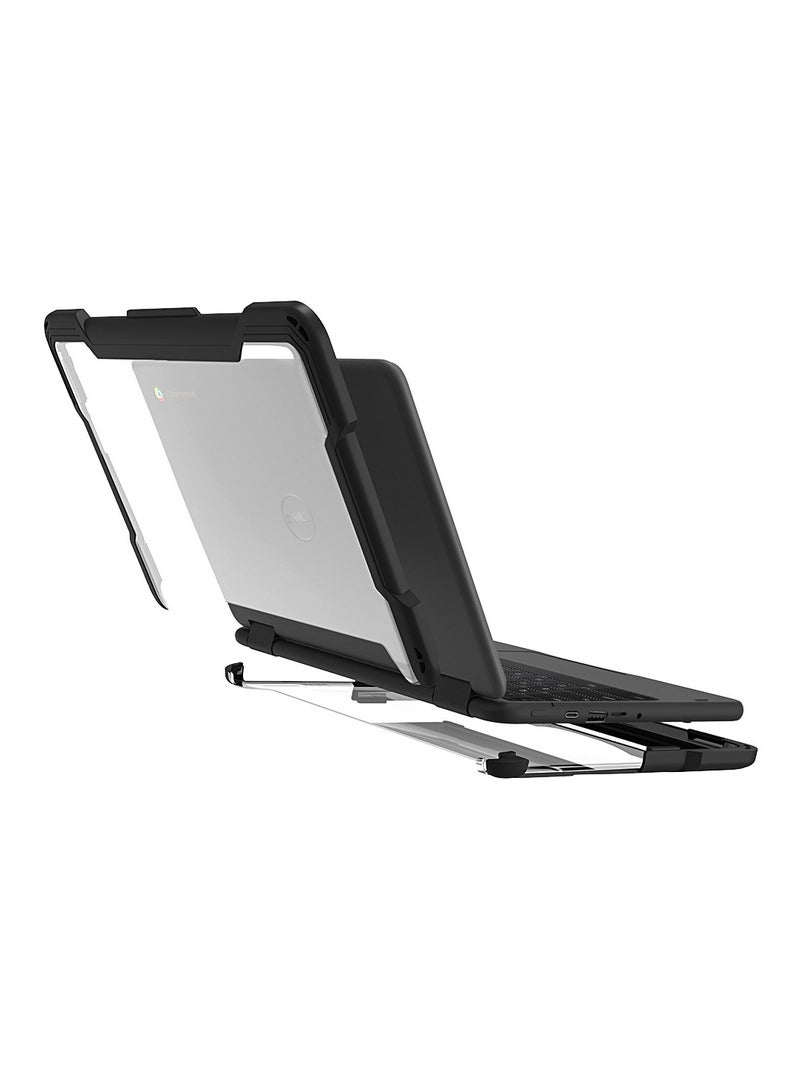 عام غطاء قوي من مادة PC+TPU لجهاز Dell Chromebook 11.6 بوصة طراز 3100، غطاء واقي مضاد للصدمات مزود بفتحات تبريد وحامل مدمج. - Image 5