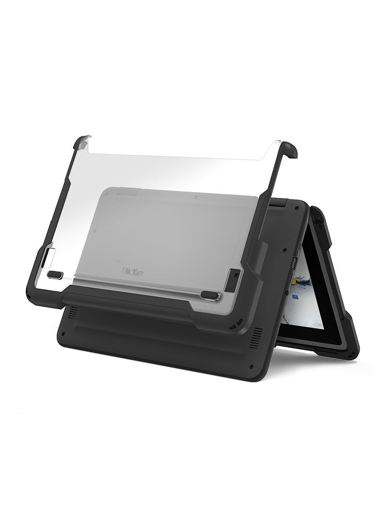 عام غطاء قوي من مادة PC+TPU لجهاز Dell Chromebook 11.6 بوصة طراز 3100، غطاء واقي مضاد للصدمات مزود بفتحات تبريد وحامل مدمج. - Image 4