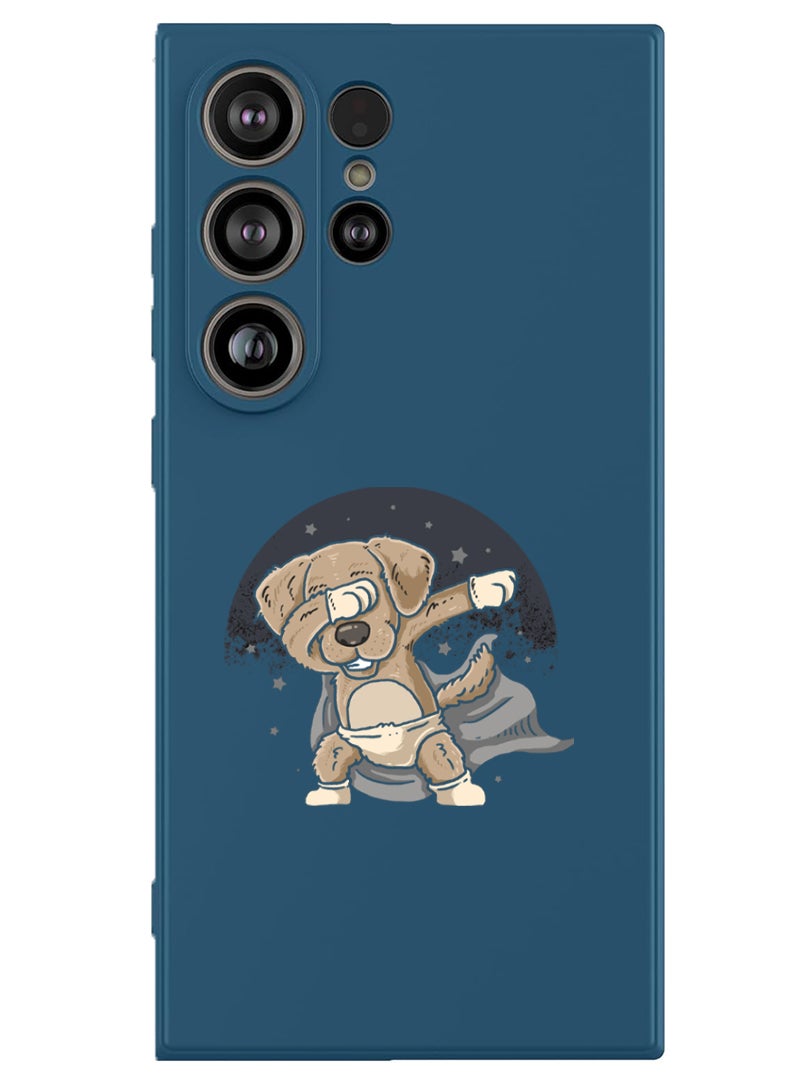 Theodor Protective Slim Fit Case Liquid Silicone Cover with Full Body Protection Anti-Scratch Shockproof Case For Samsung Galaxy S25 Ultra (Blue) - dab dog - Image 1