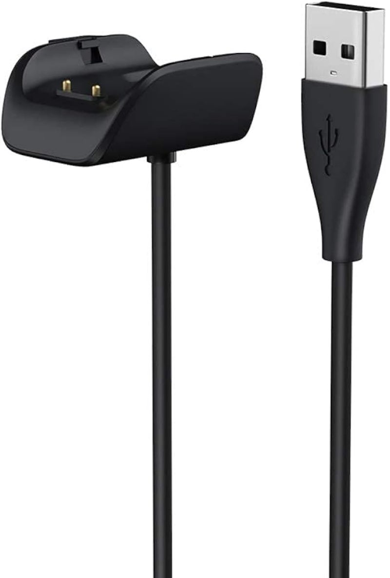 كابل شحن Dl3 Mobilak متوافق مع ساعة سامسونج جالاكسي فيت 2 (SM-R220)، محول شاحن USB بديل للساعة الذكية، سلك شحن، قاعدة شحن لساعة جالاكسي فيت 2 الرياضية بتقنية بلوتوث (أسود)
