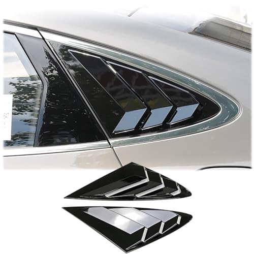 MUXEE 2 قطع ستائر تغطية فتحات الهواء الجانبية الخلفية لهيونداي سوناتا DN8 2020-2025  ملحقات داخلية رياضية باللون الأسود اللامع لا تناسب موديلات N Line