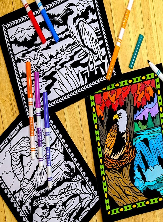 Stuff2Color Super Pack of 18 Fuzzy Velvet Coloring Posters (National Parks Edition) - Great for Family Time, Arts & Crafts, Travel, At Home, Care Facilities [All Ages: Girls, Boys, Adults, Toddlers, Teens] - Image 5