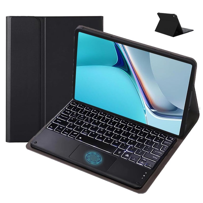 TECPHILE RY812 Keyboard Case Cover for Honor Pad 8 12 inch Tablet with High Sensitive Touchpad, 7 Color Backlit, Pencil Holder, Detachable Wireless Bluetooth Keyboard Protective Case Folio - Image 1