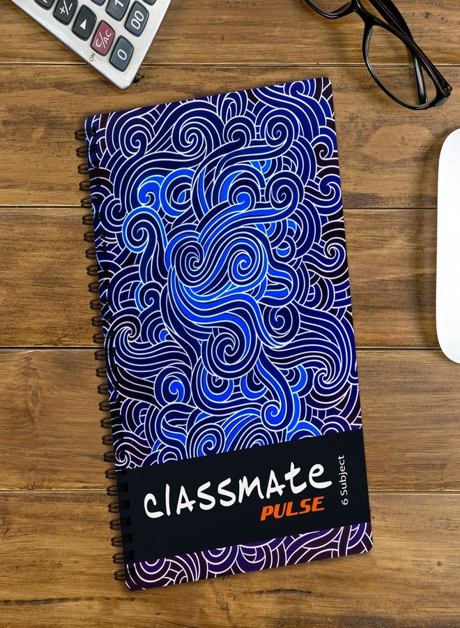 Classmate Pulse 6 Subject Spiral Notebook - Pack of 3 | Unruled | 300 Pages | 24.0cm x 18.0cm | Attractive Cover Designs | Soft Cover | Notebooks for College Students - Image 2