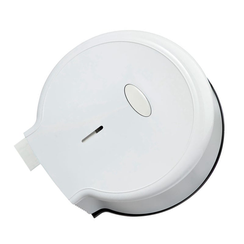 Jumbo Toilet Paper Roll Dispenser: White No-punching Wall Mount - Space Saving Waterproof Stylish Design for Bathroom Toilet Use - Image 4