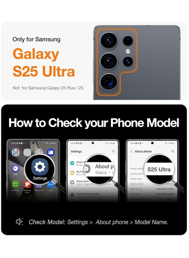 TIGER Case Compatible with Samsung Galaxy S25 Ultra 6.8" --- Clear Magnetic Case with Camera Protection  -– Slim & Shockproof Soft TPU Cover – Wireless Charging Compatible – Scratch-Resistant & Anti-Yellowing for Galaxy S25 Ultra Silver - Image 5