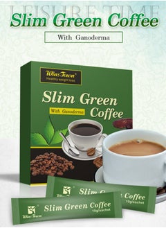 وينز تاون القهوة الخضراء النحيفة ، مع Ganoderma ، القهوة Lucidum ، قهوة فقدان الوزن الطبيعية مع فطر Reishi لتحسين الهضم وأسلوب الحياة الصحي ، 18 عصا لكل صندوق  - Image 5