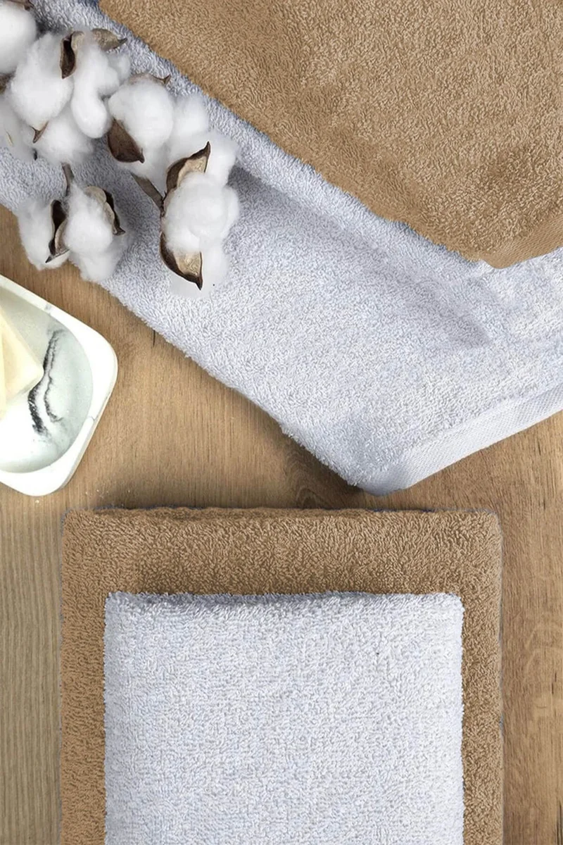 Mira Home 4-Piece Bath Towel Set Soft Large Towel Cotton Towel Set 90X150 cm White
