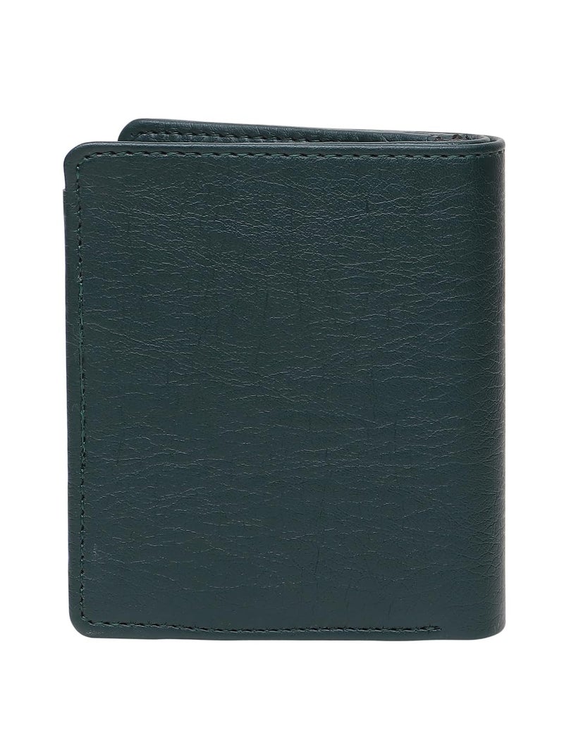 SAMTROH Men's Mini PU Leather Wallet | Slim Bi-Fold Wallet with 5 Card Slots, ID Slot, Coin Pocket, Secret Compartment & 2 Currency Sections | Ideal Purse for Men and Boys (GTK Green) - Image 5