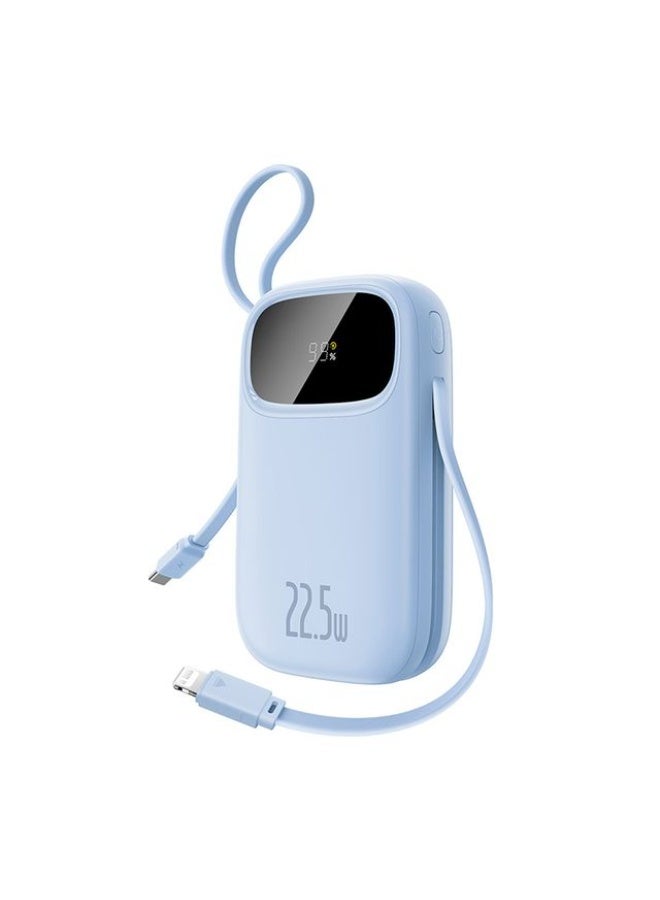 Baseus EnerFill FC31 Power Bank with Built-in Dual Cables, 20000mAh, 22.5W Fast Charging – Galaxy Blue Galaxy Blue - Image 1
