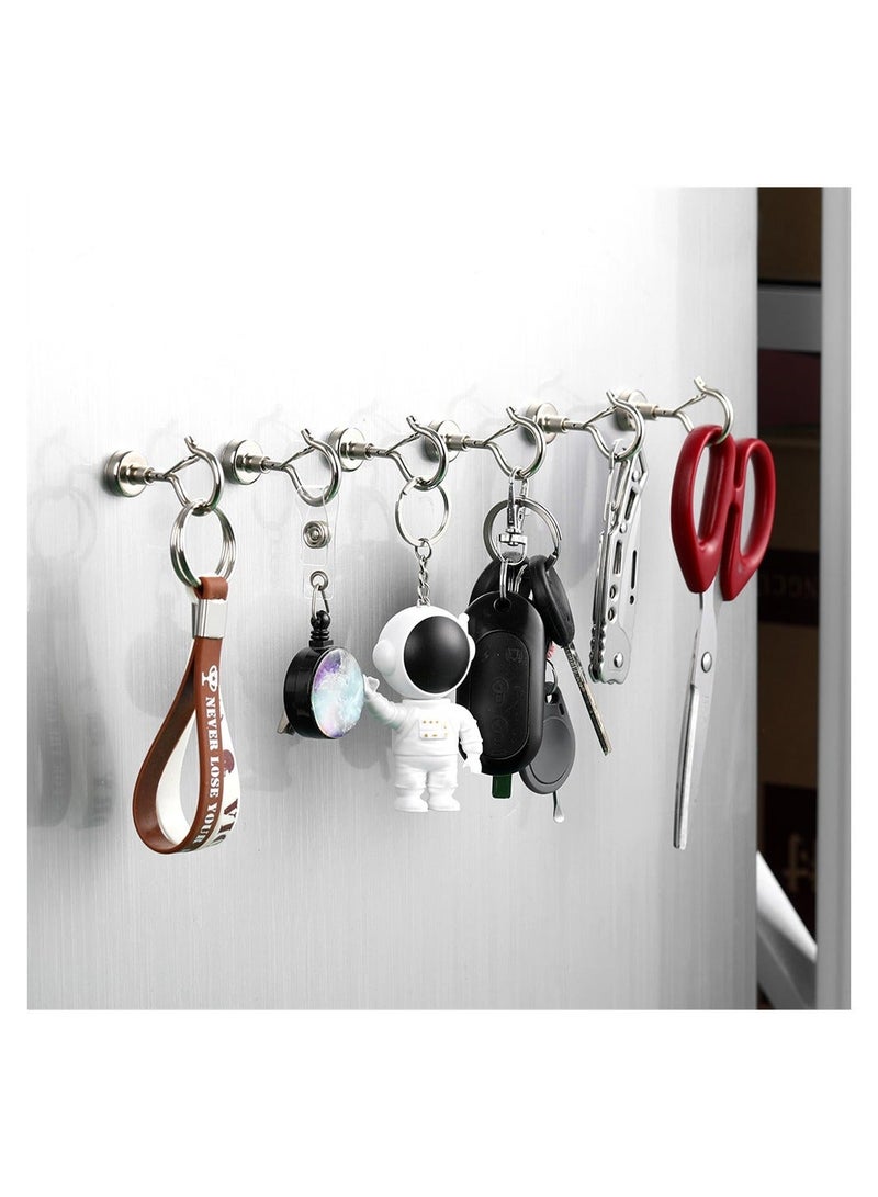 Magnetic Hooks with Snap, 25lbs Heavy Duty Magnets with Hook for Refrigerator, Strong Cruise Hook for Hanging, Magnetic Hanger for Cabin, Grill, Wreath, Kitchen, Office, Pack of 10  - Image 5