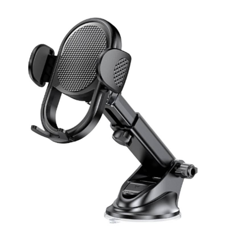 حامل جوال للسيارة باللون الأسود مع قاعدة شفط تثبيت على لوحة القيادة وفتحة التكييف وزاوية قابلة للتعديل لـمناسب لمعظم الهواتف لترتيب الأغراض للاستخدام العملي للمدرسة - Image 2