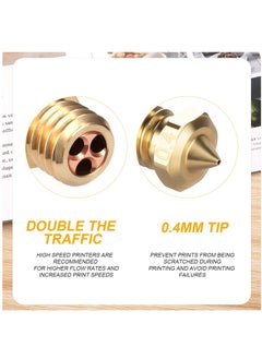 Y&D 3D Printer Nozzles Extruder for V5 V6 0.4mm 1.75mm Filament High FlowContains 5pcs Copper Nozzle with 2pcs Steel Needle Packed Storage Box Parts  - Image 4