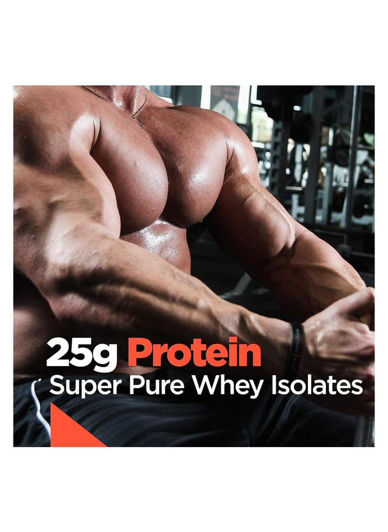 R1 Protein, Chocolate Peanut Butter - 5 lbs Powder - 25g Whey Isolate & Hydrolysate + 6g BCAAs - 72 Servings