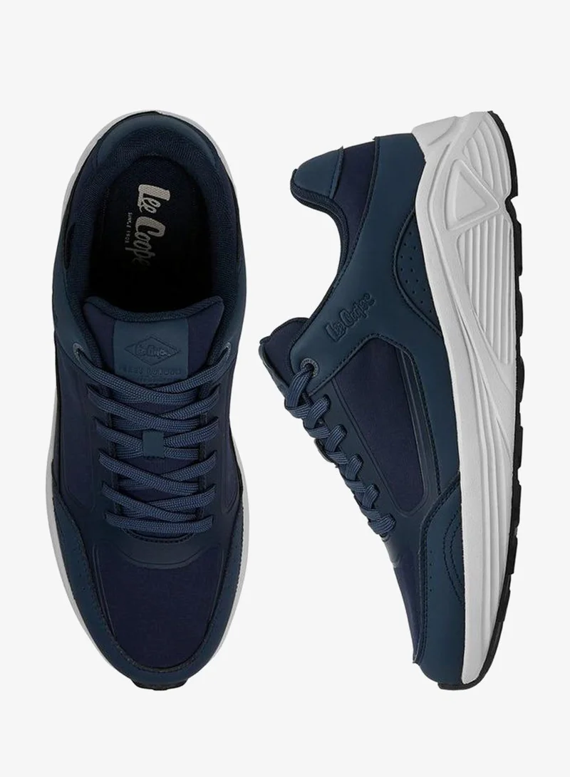 Lee Cooper NAVY Men's Panelled Lace-Up Sneakers for Men | Best Price UAE