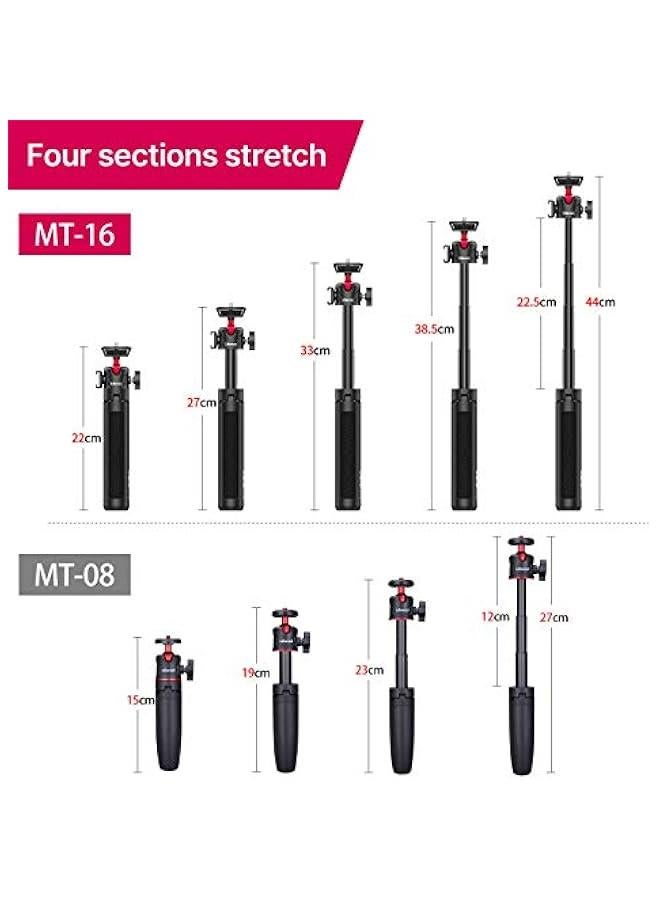 Arabest Ulanzi MT-16 Camera Tripod Stand Holder Mini Tabletop Selfie Stick with Cold Shoe Travel for iPhone 12 Canon G7X Mark III Sony ZV-1 RX100 VII A6600 Vlogging Filmmaking Live Streaming  - Image 2