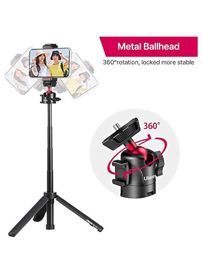 Arabest Ulanzi MT-16 Camera Tripod Stand Holder Mini Tabletop Selfie Stick with Cold Shoe Travel for iPhone 12 Canon G7X Mark III Sony ZV-1 RX100 VII A6600 Vlogging Filmmaking Live Streaming  - Image 4