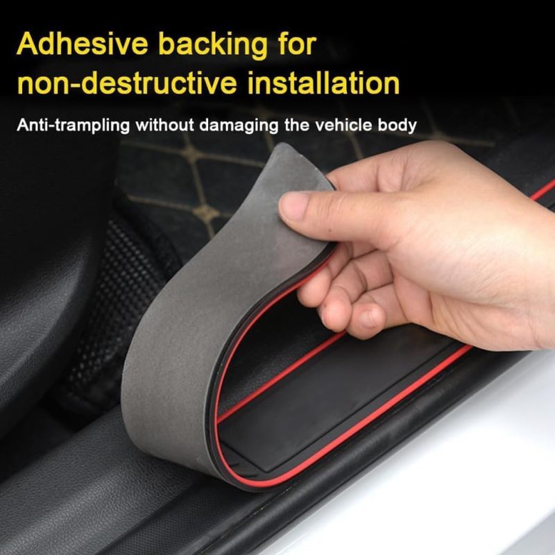Car Door Sill Protectors: Black Pvc Anti-Scratch - Waterproof Scuff Guards for Auto Interior Protection - Image 4