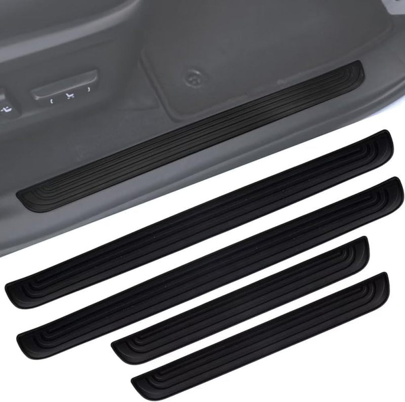 Car Door Sill Protectors: Black Pvc Anti-Scratch - Waterproof Scuff Guards for Auto Interior Protection - Image 3