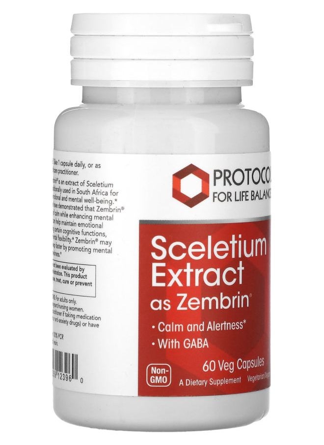 Protocol For Life Balance Sceletium Extract 60 Veg Capsules  - Image 2