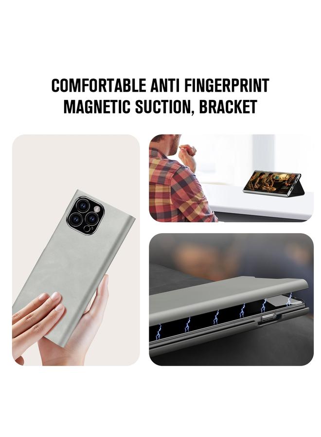 Zaboon Case For iPhone 13 Pro Magnetic Napa Texture Leather Phone Case with Holder - Image 5